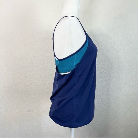 Lucy Blue Yoga Flow Built in Bra Tunic Tank Top - Picture 5 of 6